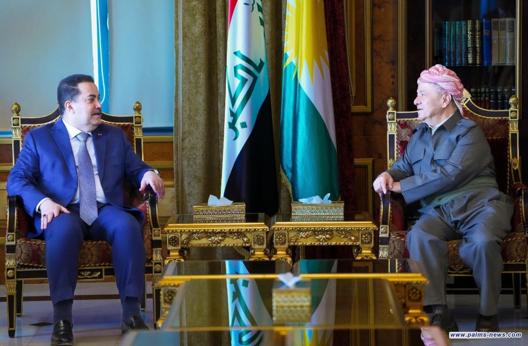 السوداني يلتقي مسعود بارزاني بمصيف صلاح الدين